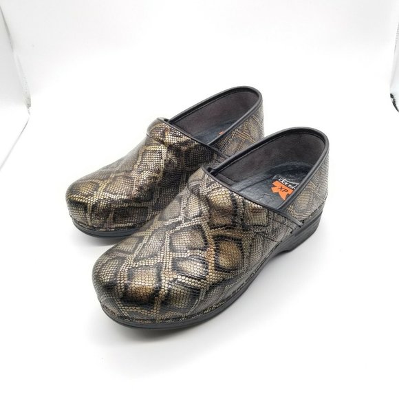 dansko snake print clog